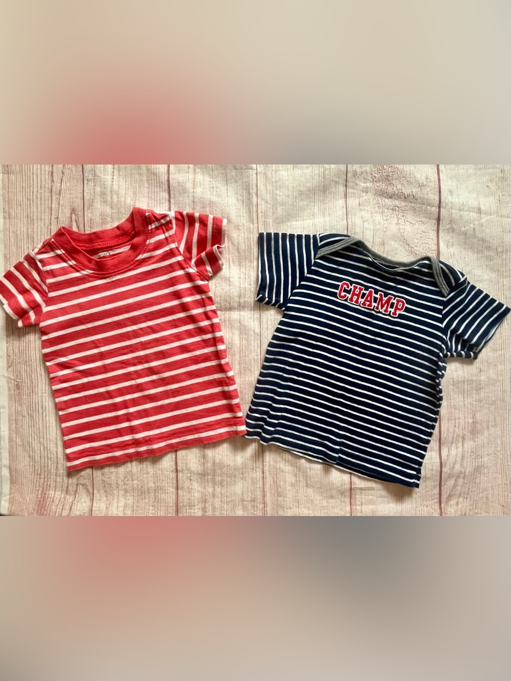 Carters 12 Mo Striped Tees (2) 100% Cotton